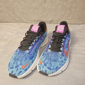 Nike Men's Blue and Orange Athletic Shoes